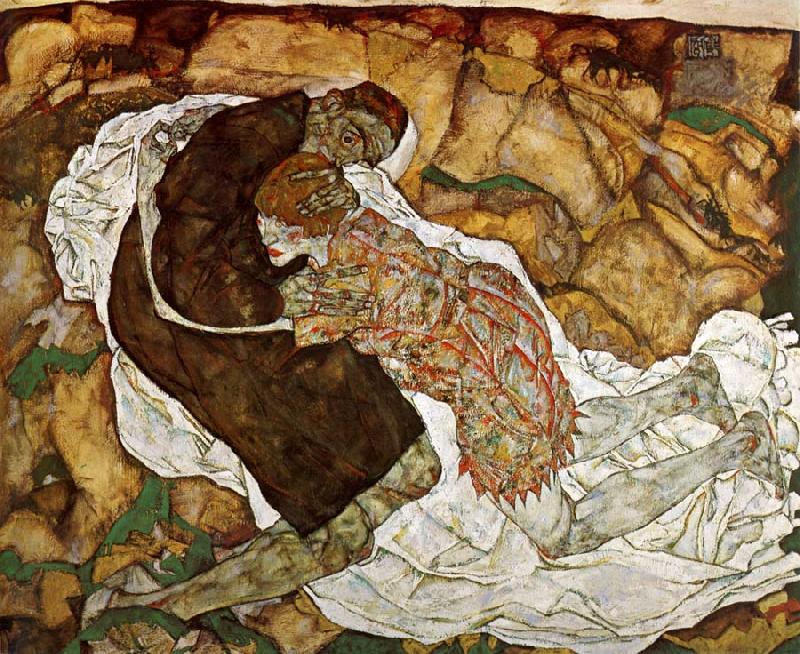 Egon Schiele Death and Girl Sweden oil painting art